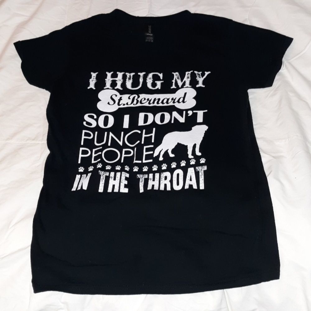 St. Bernard Dog Owner Funny T-Shirt Small